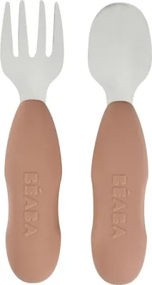 Image de Set de couverts Beaba - Praline - 2 pièces | Beaba
