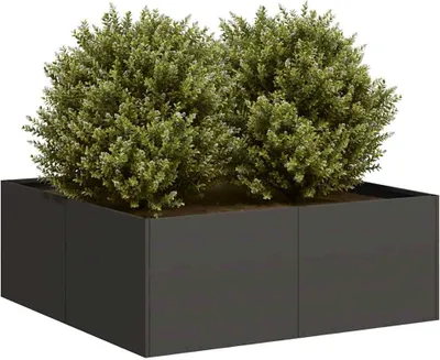 Produktbild von "Rabatt" Pflanzkübel modernem Design - Blumentopf/Pflanzkasten - Schwarz 80x80x30 cm Stahl - Beete CC24592