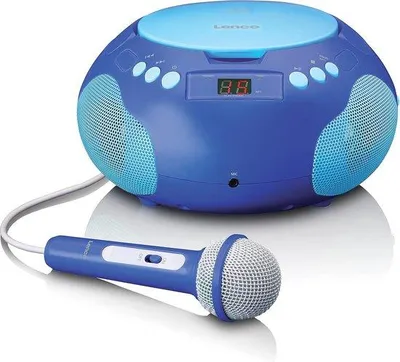 Image de Lecteur CD pour enfants bleu avec karaoké, radio FM et entrée AUX