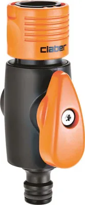 Image de claber® Raccord automatique avec vanne pour la régulation du débit d'eau dans le jardin et l'étang