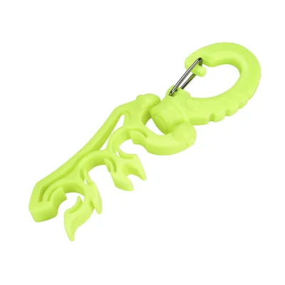 Image de Keep Diving Support double pour tuyau de gilet stabilisateur en plastique avec boucle à clip (jaune)