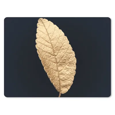 Produktbild von MuchoWow® Mauspad Mousepad Schwarz und Gold - Blätter - Schwarz - Pflanzen - Luxus 23x19 cm - Mousepads - Maus Mat - Pad - Mausunterlage - Schreibtischunterlage - Mauspad