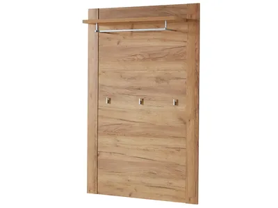 Produktbild von Germania Garderobenpaneel 3924-243 GW-Castera, in Navarra-Eiche-Nb., mit Kleiderstange und drei Haken, 96 x 153 x 30 cm (BxHxT)