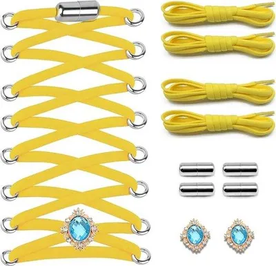 Produktbild von Famanu Elastische Schnürsenkel mit dekorativen Verschlüssen - 10er Set