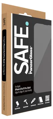 Produktbild von PanzerGlass SAFE. by ® Displayschutzglas iPhone X | Xs | 11 Pro | Edge-to-Edge, Apple, Apple - iPhone X, Apple - iPhone Xs, Apple - iPhone 11 Pro, Trockene Anwendung, Kratzresistent, Schockresistent, Transparent, 1 Stück(e)