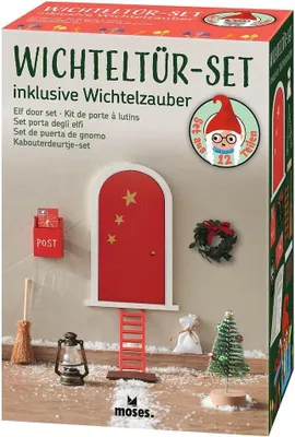 Productafbeelding van Kabouterdeurtje set kerst - 9-delig - Met 24 kabouterbrieven