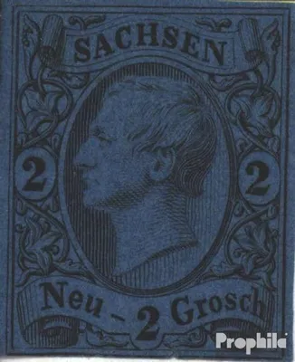 Produktbild von Briefmarken Sachsen 1855 Mi 10 Pracht gestempelt König Johann I