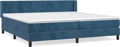 Produktbild von vidaXL Boxspringbett mit Matratze Dunkelblau 200x200 cm Samt
