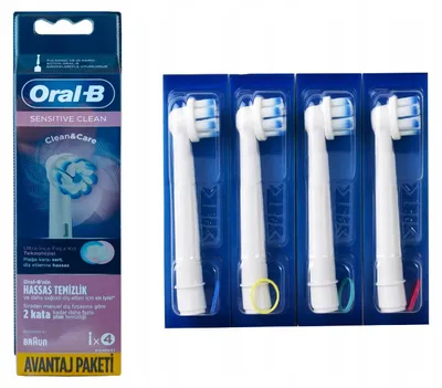 Produktbild von Oral-B Sensitive Clean Aufsteckbürsten 4 Stück Sanft