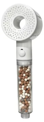Produktbild von Duschkopf, Druckwasserfluss, 5 Sprühmodi, Weißer Balltyp