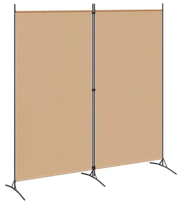 Image de Paravent à 2 panneaux Beige 175 x 180 cm Tissu