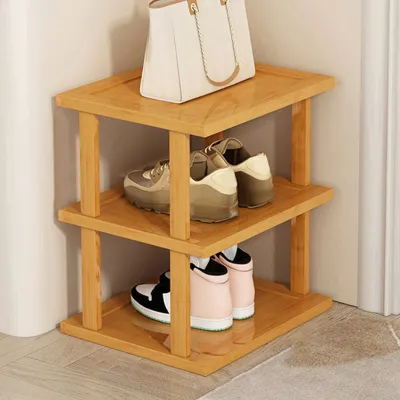 Produktbild von 5/7/8 Etagen vertikale Schuhablage, Holz schmalen Schuhablage, kleine Schuh-Organisator, platzsparende Ecke Schuhregal, hohe Schuh-Turm(S)