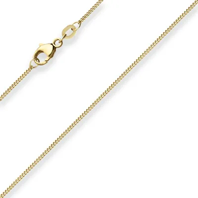 Produktbild von 1,1mm Panzerkette Goldkette Collier Halskette aus 375 Gold Gelbgold 40cm