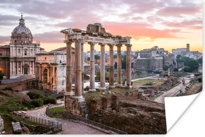 Produktbild von MuchoWow® Poster Forum Romanum - Rom - Italien 180x120 cm - Fotoplakat