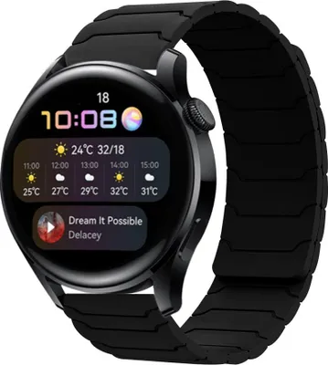 Immagine prodotto di INF Cinturino Magnetico in Silicone per Samsung, Huawei e Amazfit - 2 Pezzi Nero 20 mm