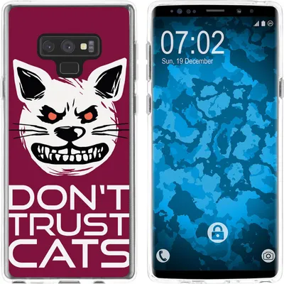 Produktbild von PhoneNatic Case kompatibel mit Samsung Galaxy Note 9 Silikon-Hülle Crazy Animals Katze M1