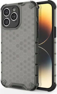 Produktbild von Hurtel Honeycomb, Mantelhülle, Apple, iPhone 14 Pro, 15,5 cm (6.1"), Schwarz