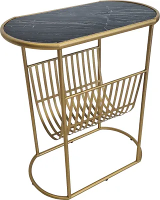 Produktbild von abc HOME | Beistelltisch | Zeitungsablage | goldfarben | Marmor