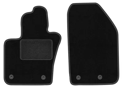 Produktbild von Velours-Fußmatten Vorne für Fiat 500X 2014-2018 (Crossover) – 2-tlg, Schwarz, passgenau – Wielganizator LUX