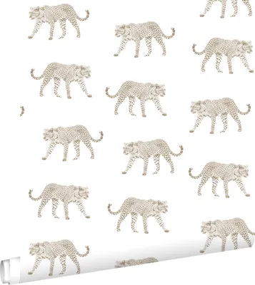 Immagine prodotto di ESTAhome carta da parati pantere bianco e beige 53 cm x 10.05 m