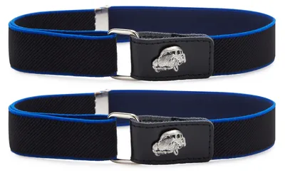 Produktbild von Ladeheid 2x Jungen Gürtel Elastik-Gürtel 1-6 Jahre 34-65 cm P15S (Schwarz/Blau/Auto, 62 cm x 2,5 cm)
