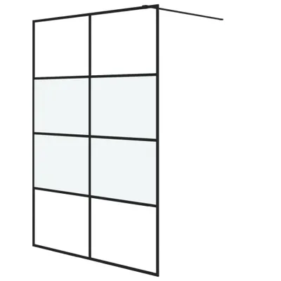 Immagine prodotto di Parete Doccia Walk in Nera 140x195cm Vetro Semi Smerigliato ESG