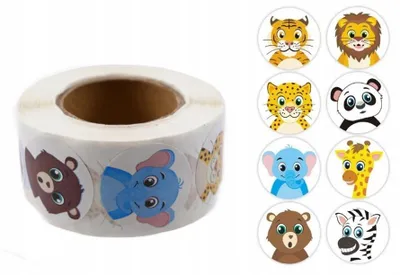 Produktbild von Motivationsaufkleber Tiere 500 Stück - Selbstklebende Belohnungssticker für Kinder