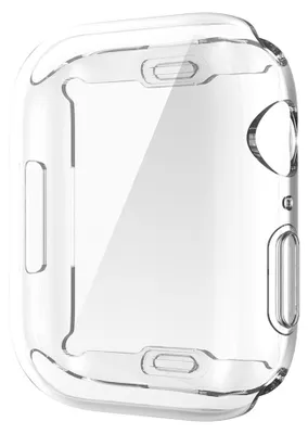 Immagine prodotto di Custodia integrale subtel in TPU compatibile con Apple Watch 7 - 41mm cover di protezione completa per smartwatch o bracciale fitness, guscio Trasparente, paraurti evita danni