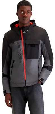 Image de Alpinestars Morfex : Parka imperméable pour moto, veste textile, noir/gris, taille XL