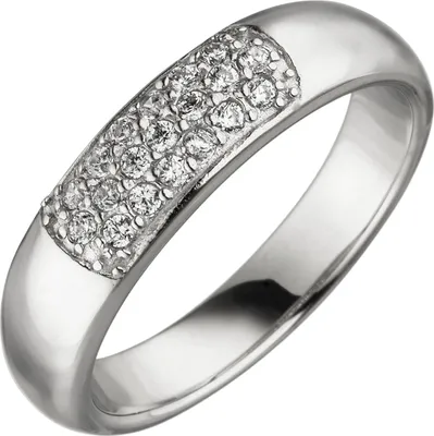 Produktbild von Gr. 52 Damen Ring 925 Sterling Silber 19 Zirkonia Silberring