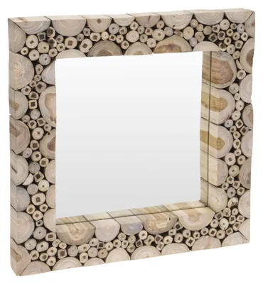 Obrázek produktu pro Zrcadlo Well Home s hranatým rámem, 50 x 50 cm