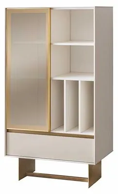 Obrázek produktu pro Luxuriöse Wohnzimmer Beige Vitrine Designer Holzmöbel Kommode Schrank