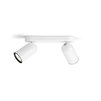 Zdjęcie produktu dla Philips myLiving Sufitowy/ścienny reflektor punktowy Pongee 2 x, Powierzchniowe spot oświetlenie, GU10, 2 szt., LED, 220-240 V, Biały