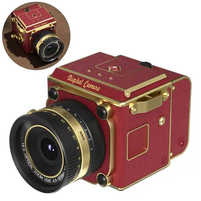 Produktbild von Retro Digitalkamera in Rot (54MP, 4K) – kompakte Einsteiger-Kamera – Mit Autofokus, leichtes und mini Design – perfekt für Liebhaber und Anfänger