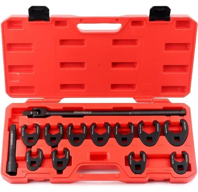 Productafbeelding van Hahnenvoet sleutelset, 13-delig, 1/2" vierkante aandrijving, 20-32mm, met opbergbox