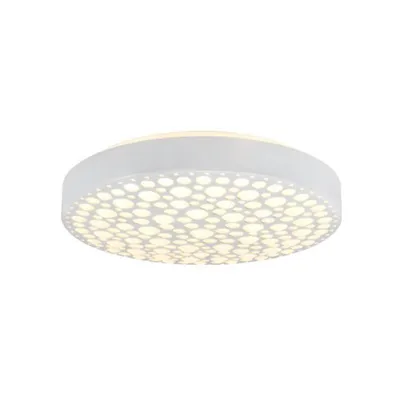 Image de Plafonnier LED rond CHIZU blanc 22 W, nuances de blanc, 2500 lm, plastique, dimensions : 9 x 40,5 x 40,5 cm, IP20, RL