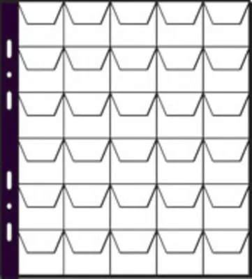 Produktbild von Pagna® 30322-19 Puzdrá na mince - 30 priehradiek Ø35mm, priehľadné, vrecko á 5ks
