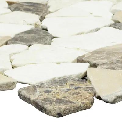 Produktbild von Marmor Bruch Mosaikfliesen Dolcevista Braun Weiss