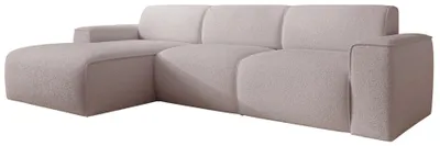 Produktbild von Selsey Bouvi – Ecksofa, Ottomane links, beige, Bouclé