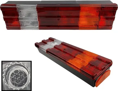 Immagine prodotto di Bremsleuchte hinten rechts Mercedes Actros Atego Axor 1/ 2/ 3 Econic, 0015405870, 0015406370, 001540637010, mit AMP Rundstecker