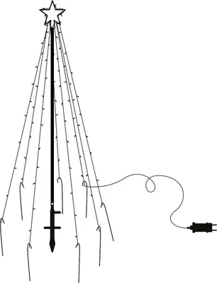 Produktbild von LED-Lichterbaum 'Spiky', 420 warmwhite LED