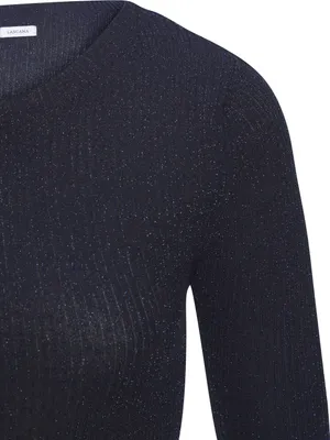 Produktbild von LASCANA Strickpullover dunkelblau-silberfarben Größe 36/38
