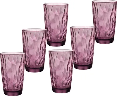 Produktbild von Longdrink Gläser 47cl Diamond Rock Purple - 6 Stück