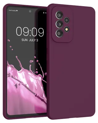 Produktbild von kwmobile Handyhülle für Samsung Galaxy A53 5G Hülle - Case Silikon - Kabelloses Laden - Schutzhülle Cover in Bordeaux Violett