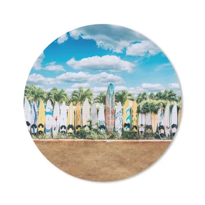 Produktbild von MuchoWow® Mauspad Mousepad Surfbretter in einer Reihe 30x30 cm - Mousepads - Maus Mat - Pad - Mausunterlage - Tischunterlage - Schreibtischmatten