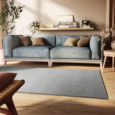 Produktbild von Steffensmeier Gabbeh Teppich Sowana | Wolle, Grau, Größe: 290x390 cm Kurzflor Teppich für Wohnzimmer