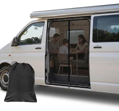 Productafbeelding van Solidchoice - Insectenwerende Net voor VW T5/T6 Deurdorpel met Magnetische Sluiting
