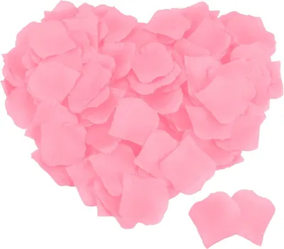 500 künstliche Rosenblätter, rosa, 5x5 cm, für Hochzeit & Valentinstag