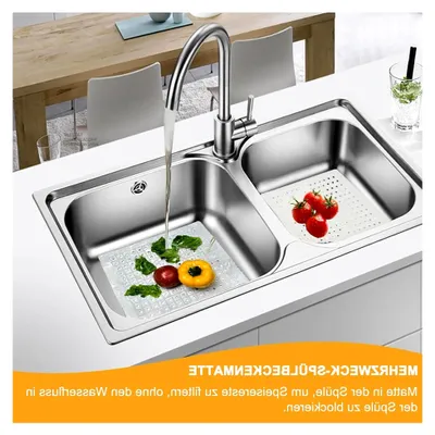 Produktbild von Spülbeckeneinlage, 2 Stück Gummi Spülmatte für Spülbecken