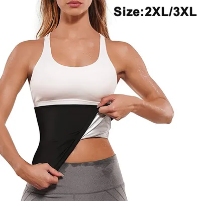 Produktbild von Saunagürtel Bauchgürtel Damen Herren, Silberionen Schwitzgürtel, Fitness Taillenformer Kompression, Rückenstütze Bauchweg